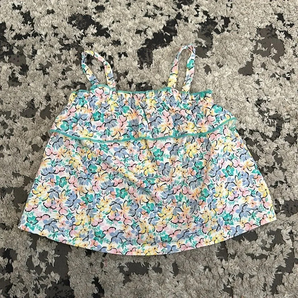 ZARA Kids | Turquoise | PIPED FLORAL TOP - Picture 6 of 6